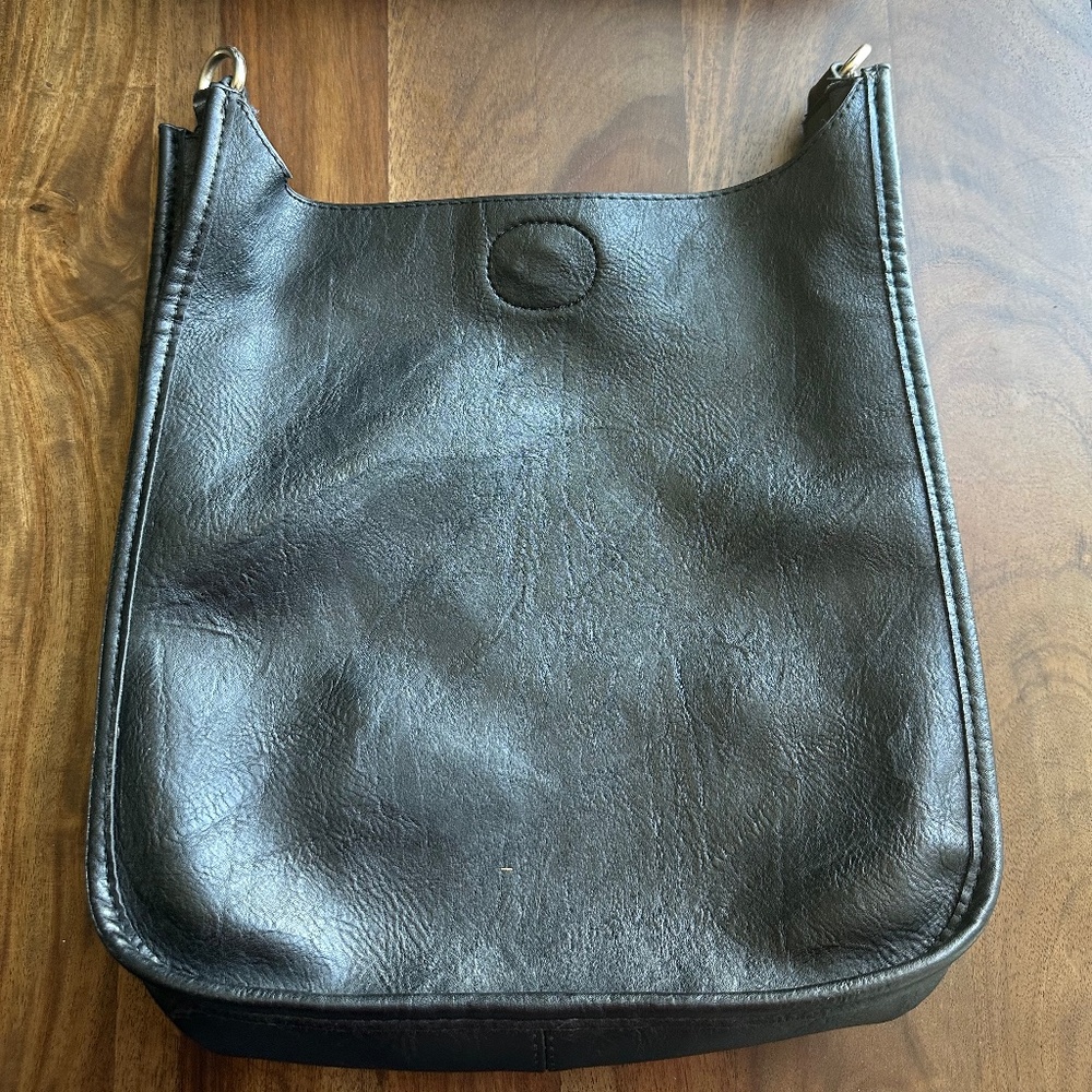 Ahdorned classic vegan leather messenger bag
